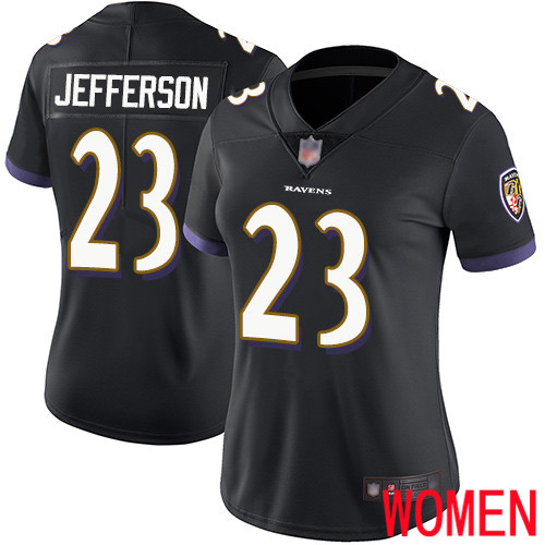 Baltimore Ravens Limited Black Women Tony Jefferson Alternate Jersey NFL Football #23 Vapor Untouchable->women nfl jersey->Women Jersey